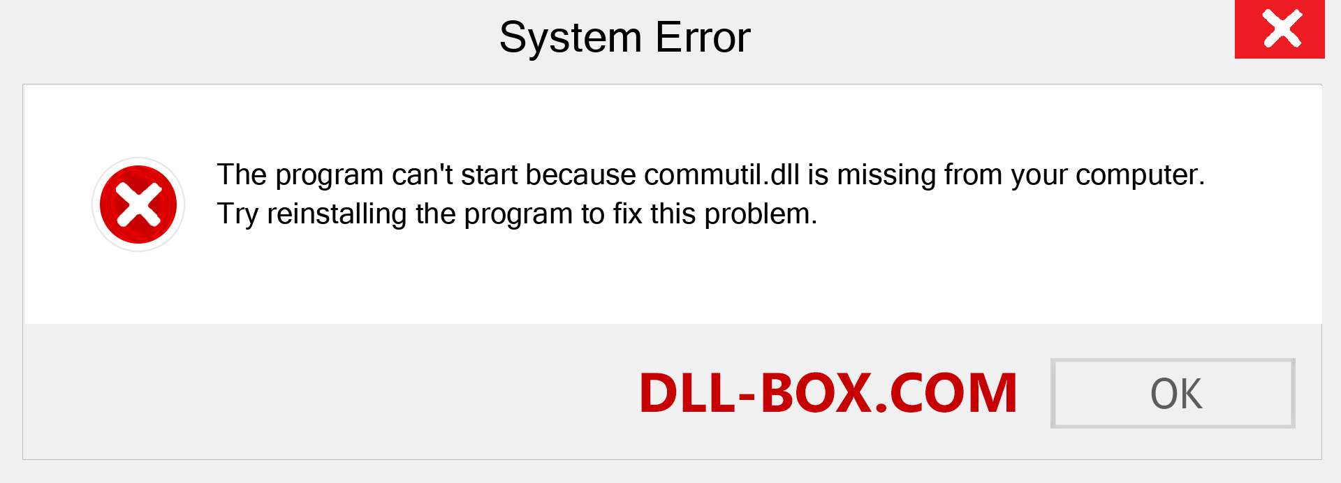 commutil.dll file is missing?. Download for Windows 7, 8, 10 - Fix  commutil dll Missing Error on Windows, photos, images