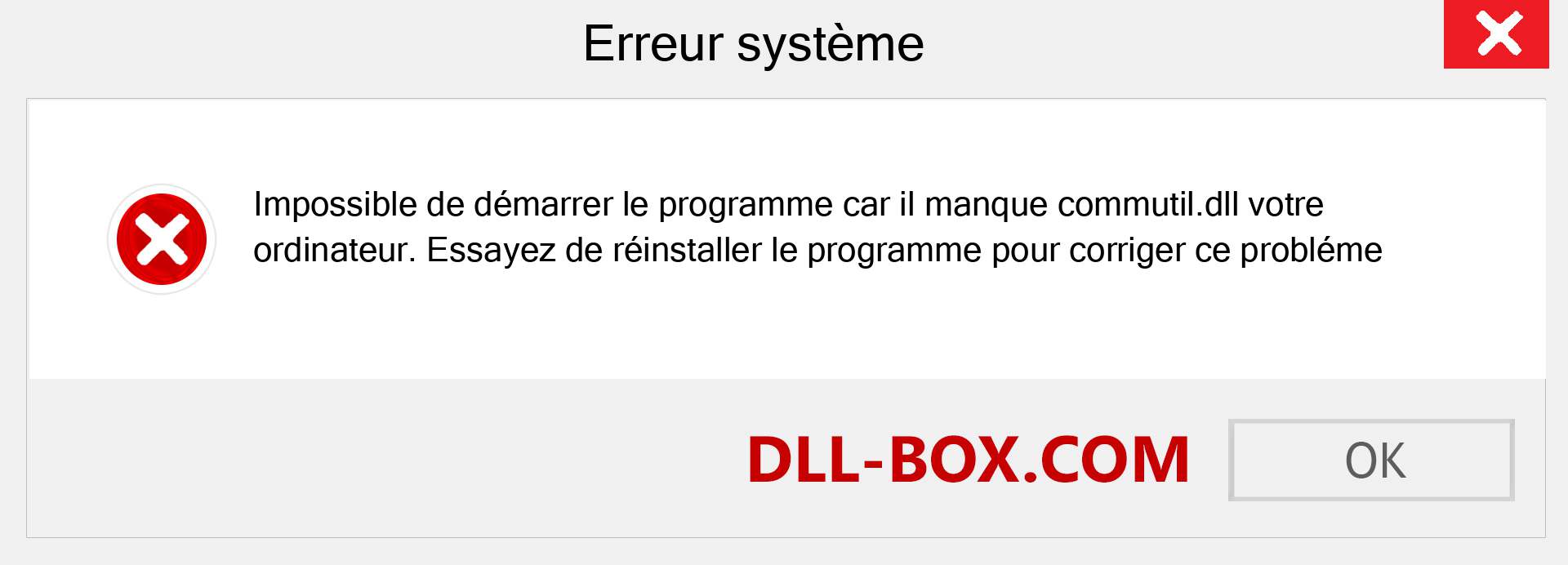 Le fichier commutil.dll est manquant ?. Télécharger pour Windows 7, 8, 10 - Correction de l'erreur manquante commutil dll sur Windows, photos, images